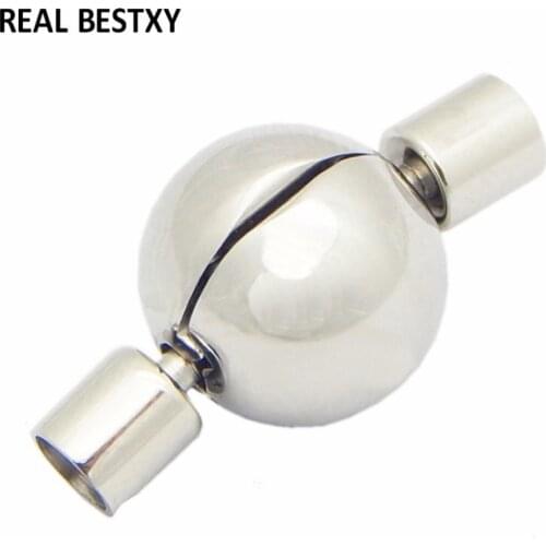 20pcs/lot hole size: 3/4mm Stainless Steel Magnetic Clasps For Jewelry Making Leather Bracelet Connectors DIY Jewelry Findings