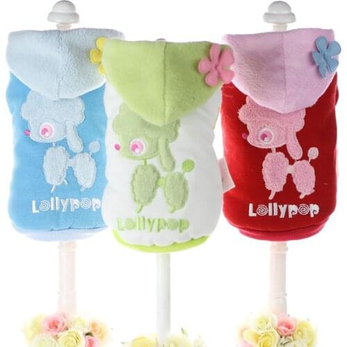 Cute Poodle Coats With Hat Thick Downs Jackets Chihuahua Clothing For Dogs Puppy Dog Cat Pet Clothes Pet Products