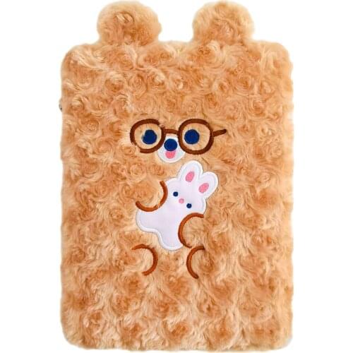 Cute Tablet Case Laptop Storage Ipad Bag 11 Inch Korean Ins Bear Rabbit Ipad Liner Bag for Mac Apple Ipad Inner Bag for Girl New