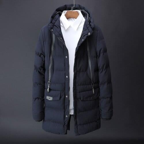 Hood Hat Men Down High Quality Thick Warm Winter Jacket Hooded Thicken Mens Duck Down Parka Coat Casual Slim Overcoat Pockets