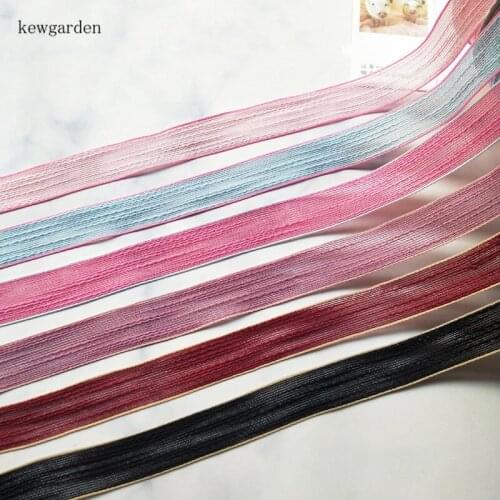 Kewgarden Soft Linen Satin Ribbons 25 mm 1" DIY Brooch Hair Bow Ribbon Accessories Handmade Tape Packing Riband 25Yard