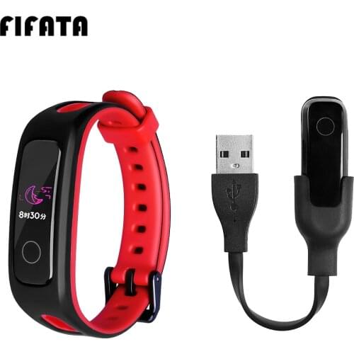 FIFATA 2 In 1 Soft Silicone Sport Watch Strap + USB Fast Charging Charger Dock For Huawei Band 4e/3e/Honor Band 4 Runing