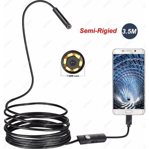 Newest 7mm OTG Android Endoscope Camera Hard 1M 2M 5M Video Endoscope Borescope Inspection Camera Windows USB Endoscope for Car
