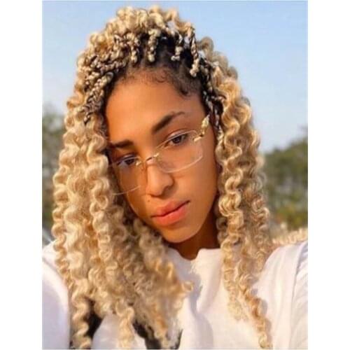 2021 new retro sunglasses men Metal gilded rimless glasses woman Multicolor lens sun visor