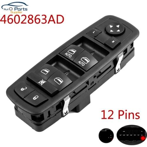 New 4602863AB 4602863AC 4602863AD LHD Power Window Master Lifter Control Switch Push Button Panel for Dodge Ram 2009-2012