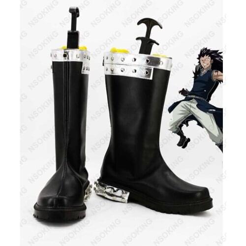New Fairy Tail Gajeel Reitfox Cosplay Boots Anime Shoes Custom Made