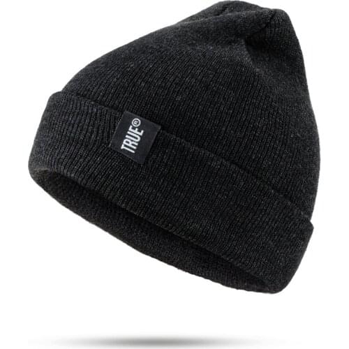 New style autumn and winter warm woven label knitted hat ski cap set head appliqué wool hat