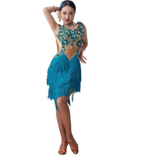 L-18344 Yundance Latin dance dress new national standard Latin dress free shipping sexy samba cha-cha dress customization