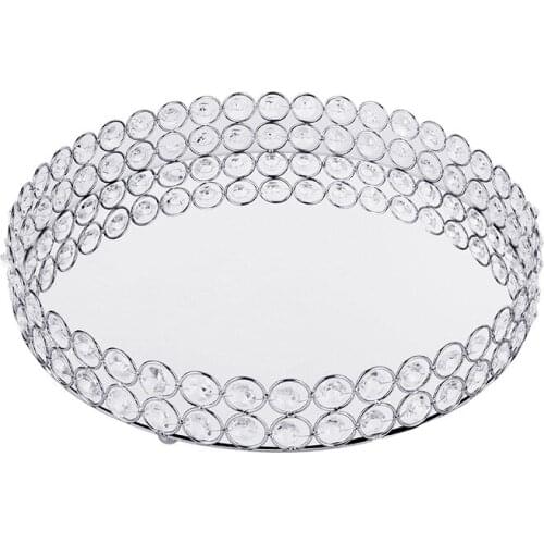 Cake Stand Crystal Storage Baskets Box Simplicity Home Organizer for Jewelry Necklace Dessert Plate Tray Decorative