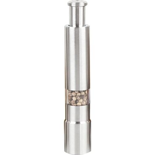 Manual Pepper Mill Salt Shakers Thumb Push One-handed Pepper Grinder Stainless Steel Spice Sauce Grinders Stick Kitchen Tools