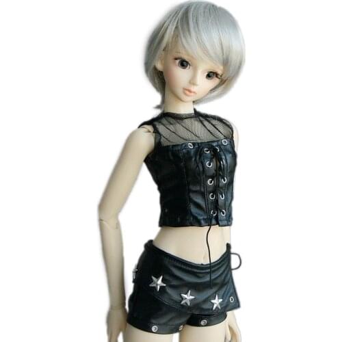 [wamami] 367# Black 1/4 MSD 1/3 SD DZ AOD Pu Leather Pants/Outfit/Suit BJD Dollfie