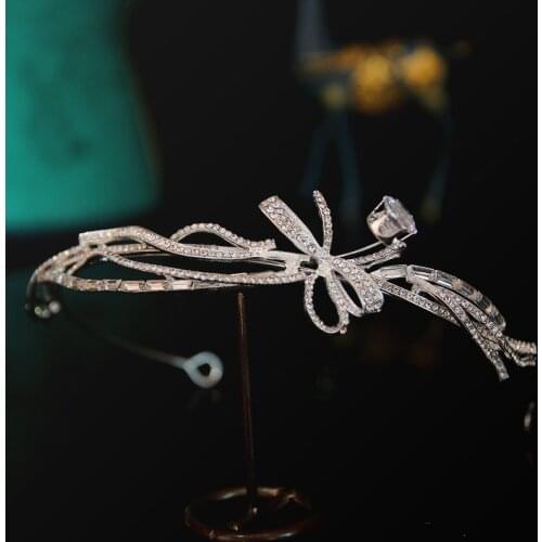 Bridal Jewelry Simple Wedding Bridal Tiara Rhinestone Headband Crown Hair Accessories