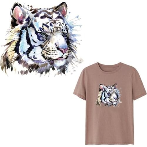 Ferocious Tiger Animal Patches Appliques For Clothes DIY Apparel Accessory High Quality Heat Transfer Washable Ironing Sticker