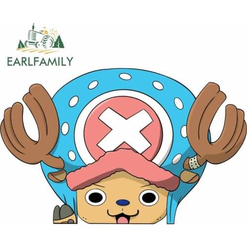 EARLFAMILY 13cm x 8.3cm for Tony Tony Chopper Vinyl Material Motorcycle Car Bumper Window Stickers Occlusion Scratch Car Decals
