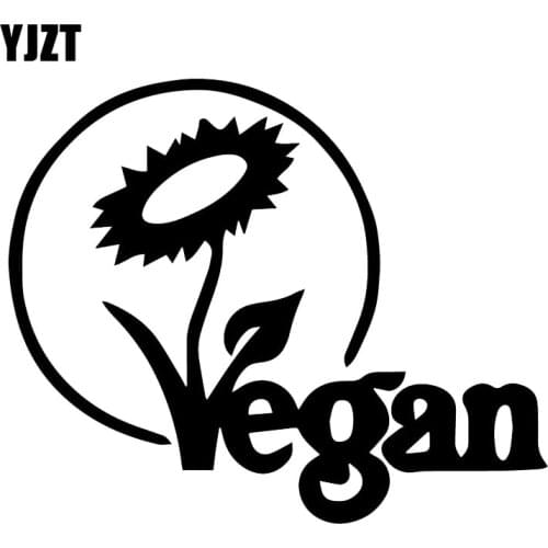 YJZT 16.6X13.7CM Vegan Personality Vinyl Decals Car Sticker Decoration Accessories C25-0781