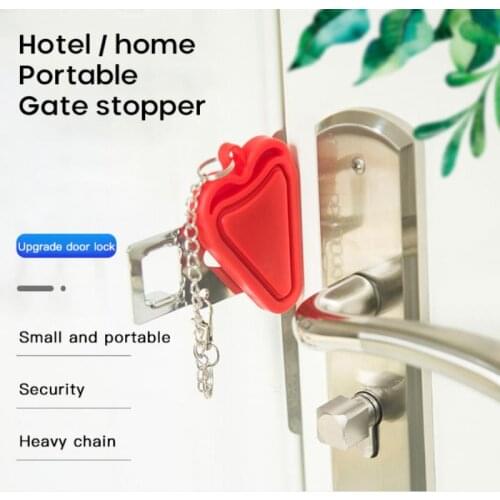 Safety Door Buckle Lock Upgrade Version Double Head Portable Door Buckle Lock Top Door Device