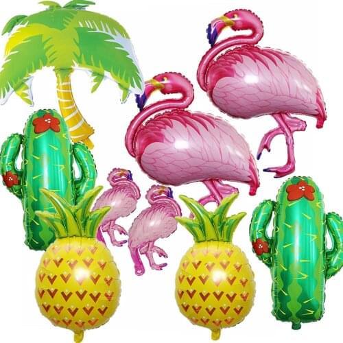 1pc Foil Balloons Flamingo Pineapple Dounts Aluminium Foil Balloon Birthday Party Decoration Hawaii Summer Party Home Supply