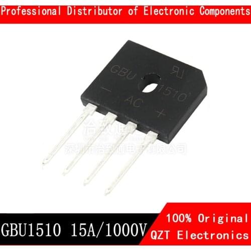 10pcs/lot GBU1510 Rectifier 15A/1000V Induction Cooker Power Supply Block KBJ1510 new original In Stock