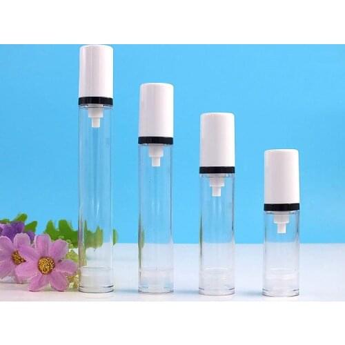 12ml15MLclear airless bottle clear lid lotion emulsion serum sample eye essence hyaluronic toner mist sprayer skin care packing