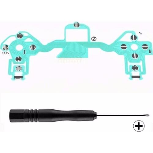 2pcs PS4 Controller Conductive Film Button Ribbon Flex Cable for JDM-001/JDM-011/JDM-010 DUALSHOCK 4 PS4 Wireless Controller