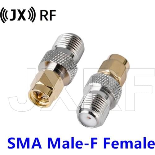 2PCS F Type Female Jack To SMA Male Plug Straight RF Coaxial Adapter F Connector To SMA Convertor