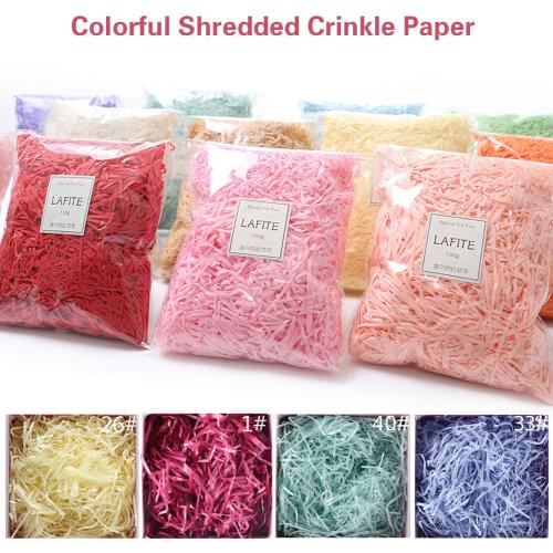 20g/50g/100g Colorful Shredded Crinkle Paper Raffia Candy Boxes DIY Gift Box Filling Material Wedding Marriage Home Decoration