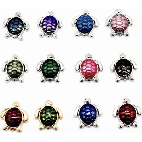 20Pcs/Lot Mixed Color Turtle Floating Charms Hand-made DIY for Glass Lockets