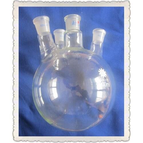 2000ml,24/29,4-neck,Round Bottom FLask,2L,Lab Boiling Vessel,Chemical Glassware