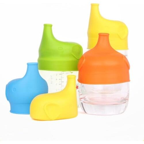 2019 Creative Silicone Kids Baby Sippy Lids Reuseable Stretchable Leakproof Cup for kids Water Bottle Accessories 1PCS Hot Sale