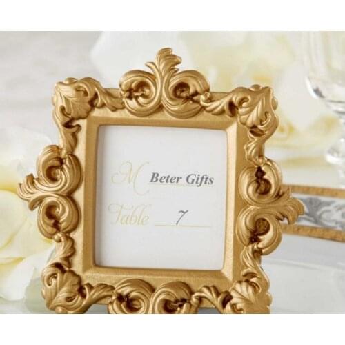 50pcs lot wedding favors party gifts Baroque gold place name card holder photo frame decoration SN1874