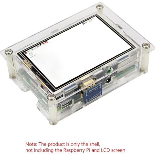 For Raspberry Pi 3B+ Acrylic Case Transparent Protective Shell For Raspberry Pi 3B+/3B 3.5 inch Touch Screen LCD Display Box