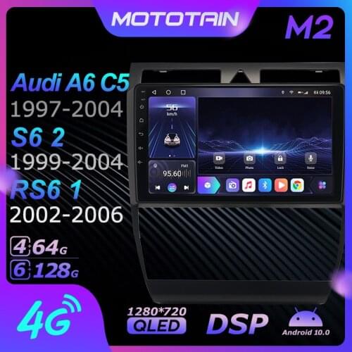 6G+128G Android 10.0 Car Radio GPS for Audi A6 C5 1997-2004 S6 2 1999-2004 RS6 1 GPS Navi Seteo System 4G LTE DSP SPDIF