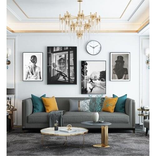 For Living Room Decorative Prints On The Wall Nordic Poster Black White Canvas Painting Beautiful Photo Wall Art Pictures