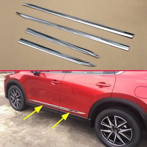 For Mazda CX5 KF New Chrome Door Body Frame Strips Accessories Cover Decoration