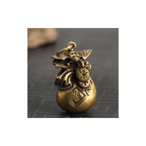 Chinese Collection Asian Bat Fortune Bag Key Buckle Pendant Exquisite Small Statues