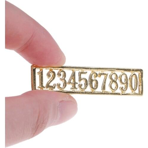 1pcs For 1:12 Scale Dolls House Miniature Set Of Golden Numbers Door Accessory