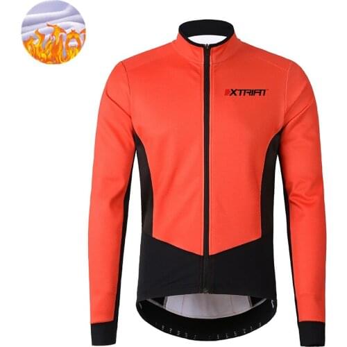 XTRIAT Winter Cashmere Jacket Men‘s MTB Cycling Jersey Fleece Flannel Long Sleeve Bike Cycle Coat Ciclismo Keep Warm Windbreaker