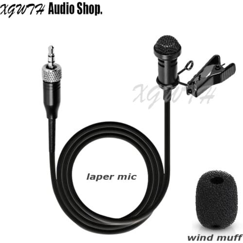 Mini Tie Lavalier Lapel Omnidirectional Condenser Audio Microphone with Mic Clip For Sennheiser Wireless BodyPack Transmitter DJ