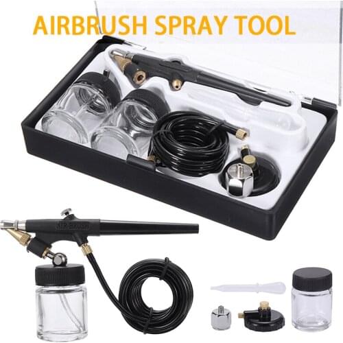 22cc Air Spray Gun Paint Sprayer 0.8mm Gravity Feed Airbrush Ink Cup Hose Single Action Air Brush Car Painting Spraying Tool