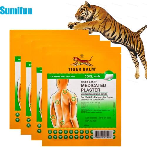 2Pcs Green Tiger Balm Thailand Original Cooling Pain Patch Sticker Rheumatism Arthritis Joint Treatment Medical Plaster C1685