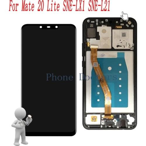 6.3'' Full LCD Display +Touch Screen Digitizer Assembly With Frame For Huawei Mate 20 Lite SNE-LX1 SNE-LX2 SNE-LX3 SNE-L01 L02