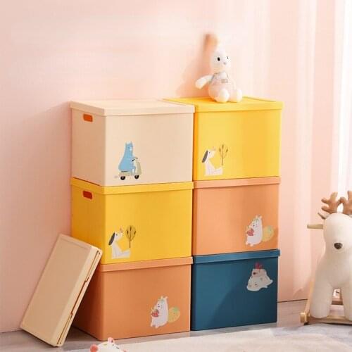 Simple Household Folding Plastic Storage Box Childrens Toy Book Storage Box Car Wheeled Clothing Storage Box