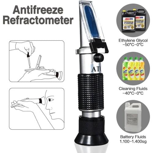 RHA-503ATC ATC Automatic Car Vehicle Battery Hydrometer Antifreeze Fluids Refractometer Glycol Ethylene Propylene Tester
