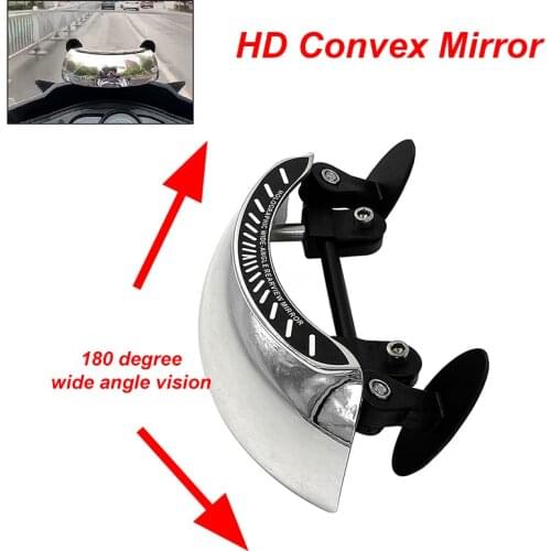 Blind Spot HD Mirrors 180 Degree Wide Angle Safety Rearview Mirror For Motorcycles Sport Street Bikes ATVs Dirt Bikes Scooters