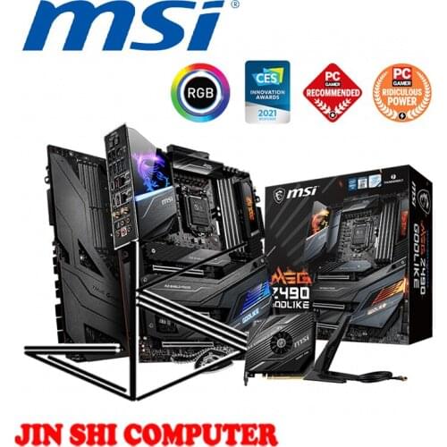 NEW MSI MEG Z490 GODLIKE LGA 1200 socket Supports DDR4 Memory, up to 5000(OC) MHz M.2 slots 2.5G LAN and latest Wi-Fi 6