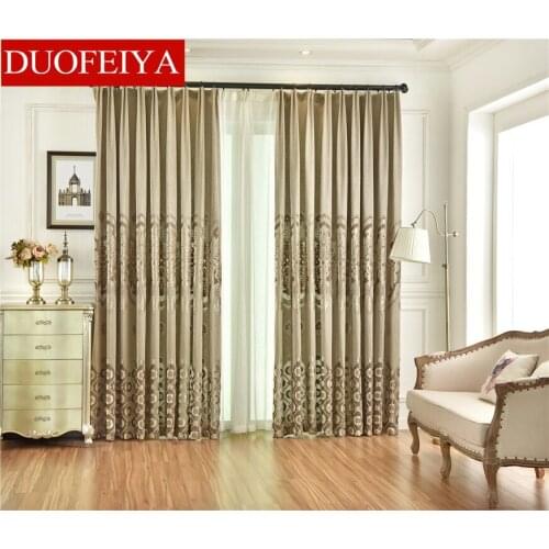 Cut Velvet Beach Velvet High-end Curtains for Living Room and Bedroom Modern Simple European and Simple Curtains