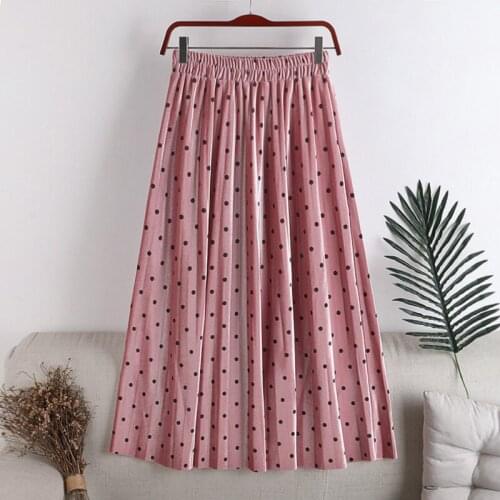 Ladies Vintage Autumn Winter Women Gold velvet fabric small polka dot pleated skirt Elegant Sexy Skinny Black Female Skirts