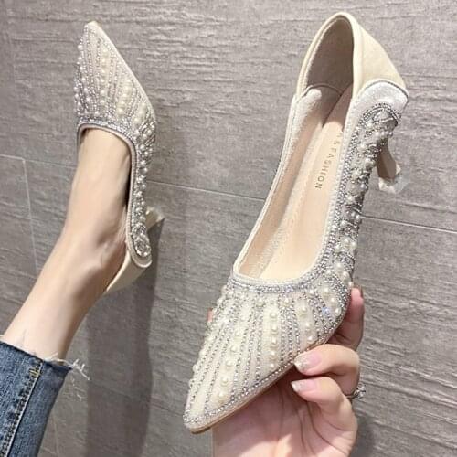 Designer Fashion High Heels Women Shoes 2021 New Fairy Wind Elegant Dress Shoes Woman Pointed Toe Heels for Women Party Shoe