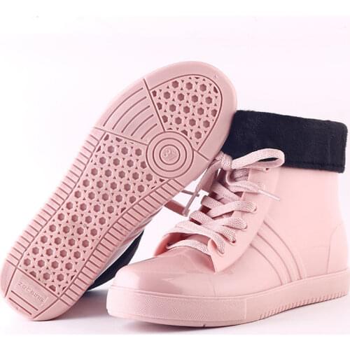 SONDR Rubber Shoes Women Waterproof Rain Boots Ankle Shoes 2021 New Autumn New Female Water Shoes Rainboots Ankle Boots Flats