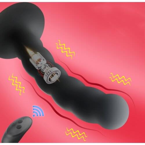 10 Speed Anal Vibrator Anal Beads Prostate Massage Dual Motor Butt Plug Stimulator USB Charge Vibrators Sex Toys For Men Women